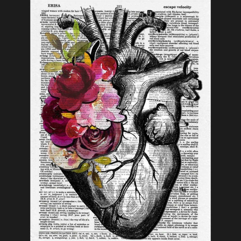 Heart Anatomy Love Vintage Dictionary Art Print